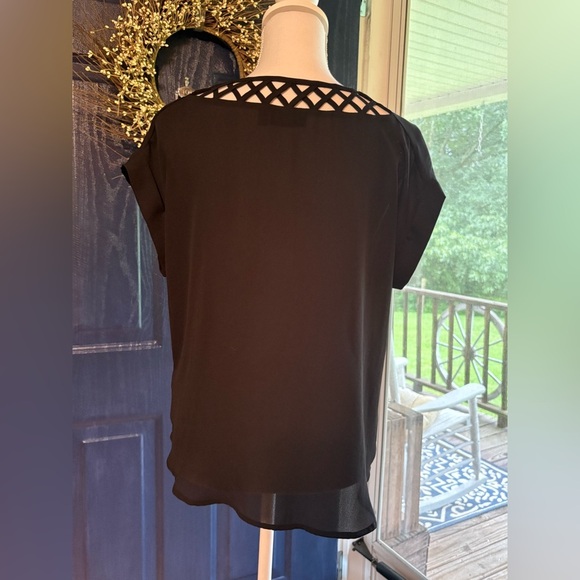 Apt. 9 Black Relaxed Buttoned Blouse - Picture 8 of 11